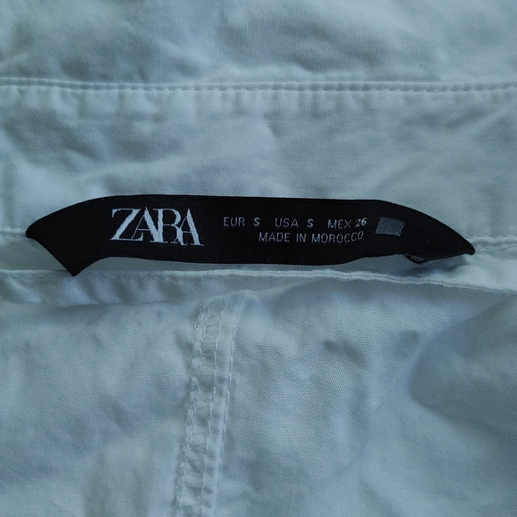 SOLD! Zara oversized twist detail button down shirt - Picture 2 of 3